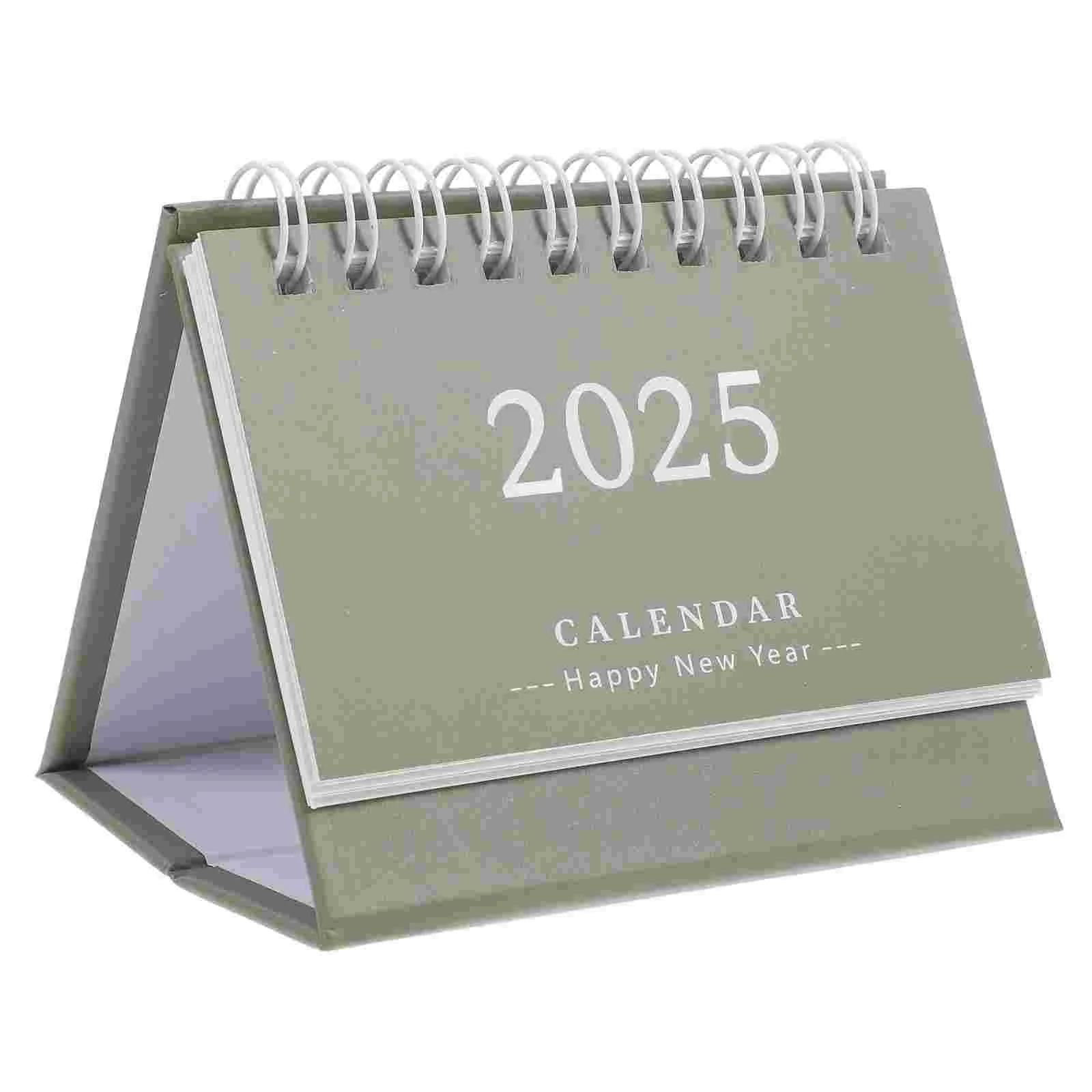 2024 Pocket Calendar 2025 Desk Whiteboard Office Standing Small Fresh Green Paper