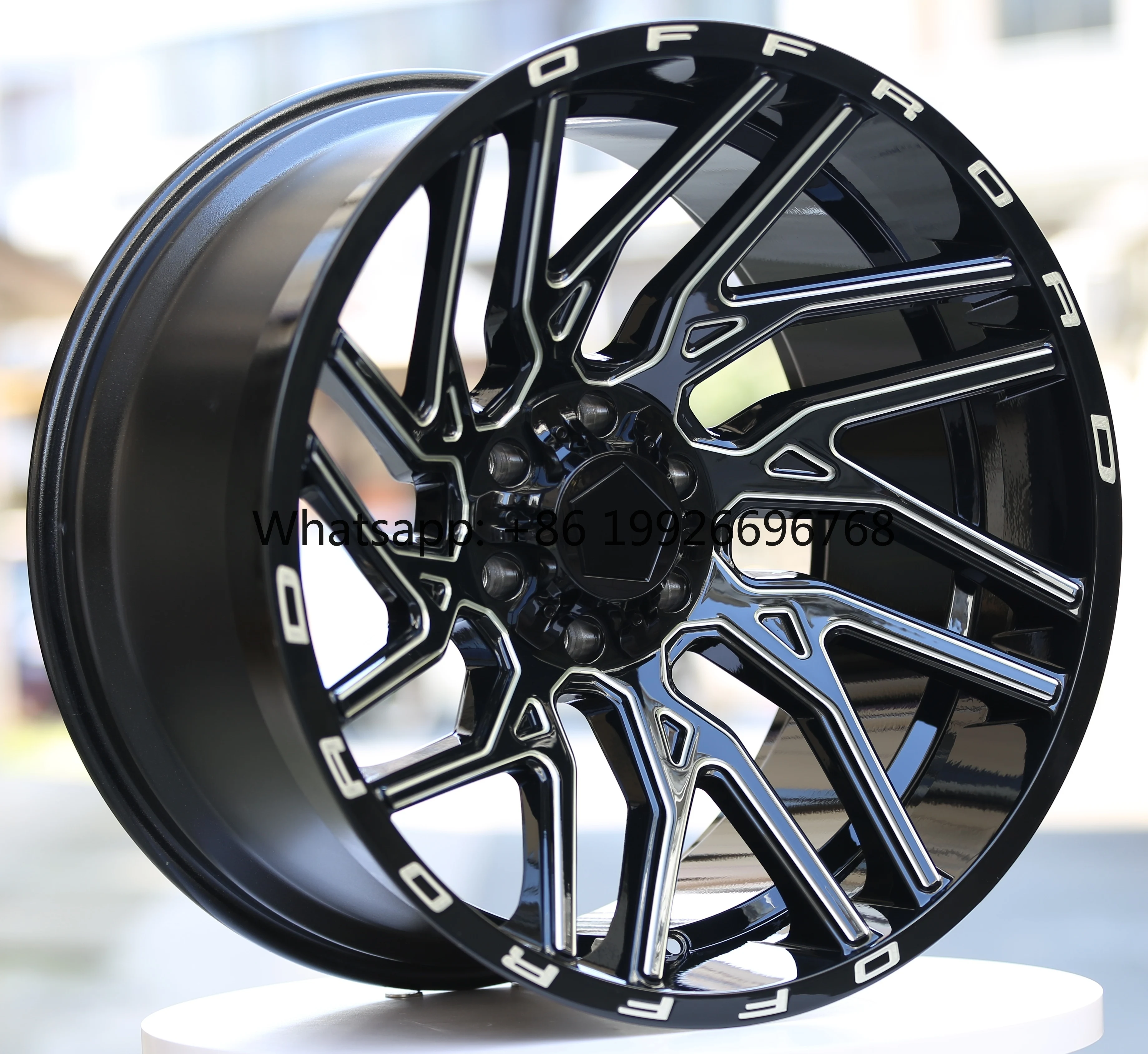 

22 Inch 6*135139.7 5*127139.7 Gloss Black Full Coating with Machined Edges Aluminum Alloy Off-Road Modified Wheels