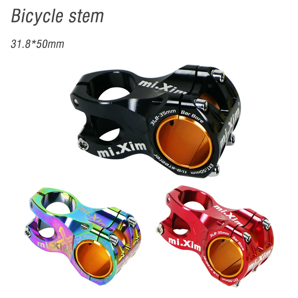 

MTB Bike 0 Degree Stem 28.6 Steerer CNC For 31.8/50mm DH AM Enduro Handlebar Stem 50mm Length Mountain Bicycle Parts