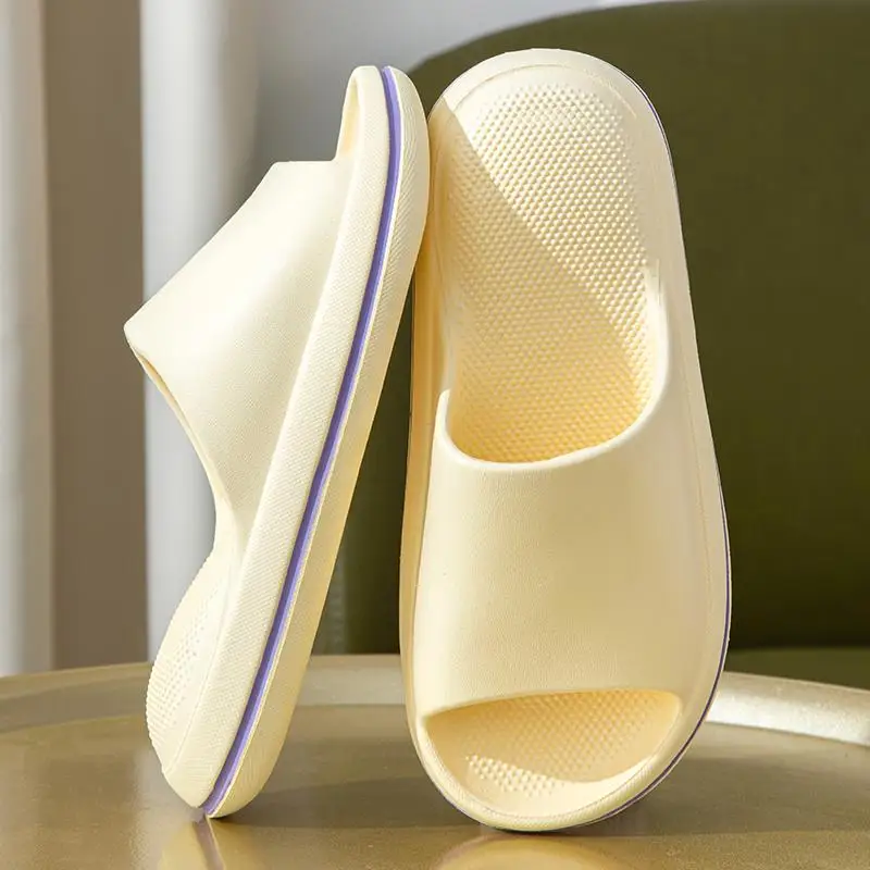 Paar-Hausschuhe in Bonbonfarben mit dicker EVA-Sohle für Damen, weiche Plateau-Massage-Slipper für den Sommer, Übergrößen 36-45, rutschfeste Strandsandalen – Detail 12