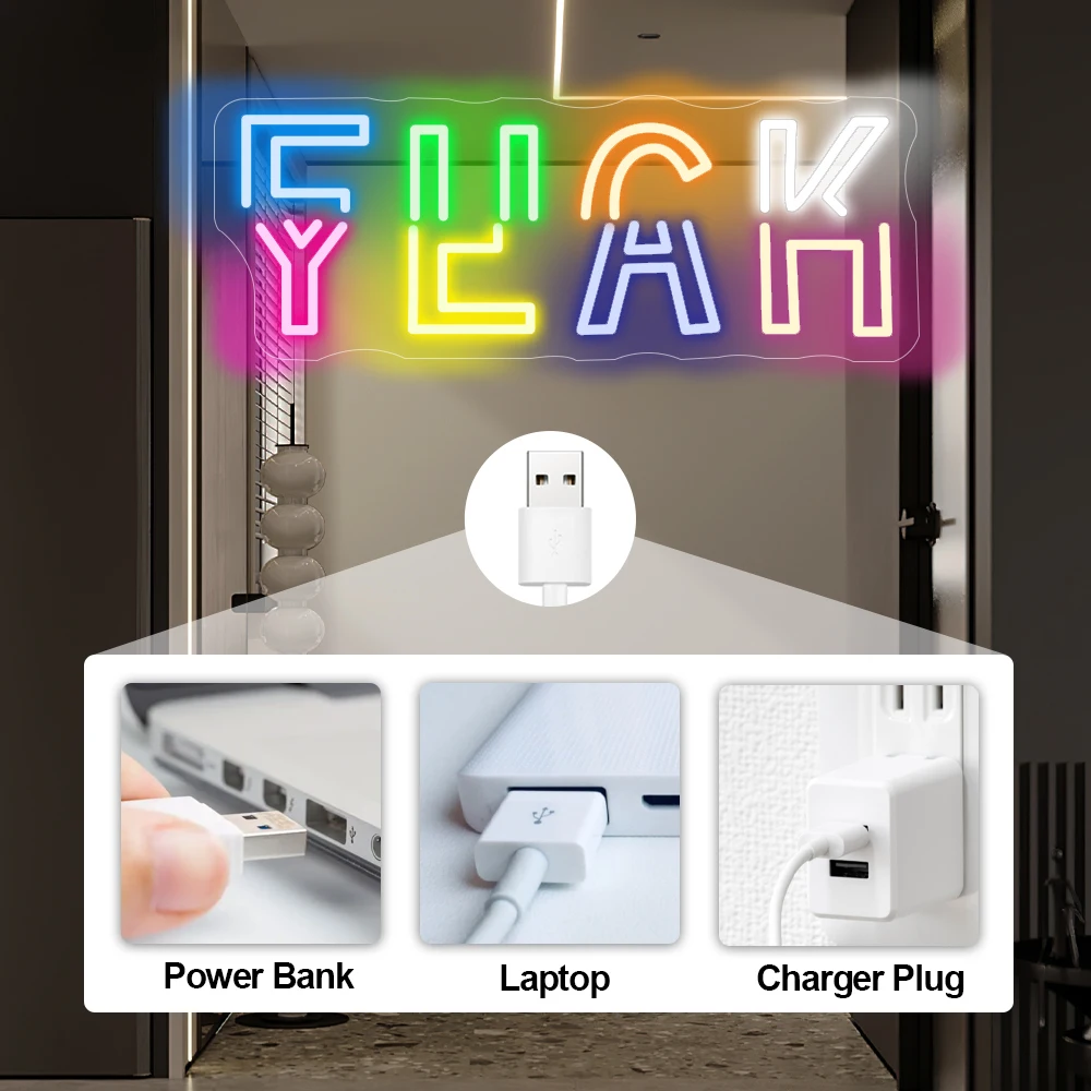 Neon Sign, Neon Lights for Wall Decor USB/Switch Operated Neon Wall Signs for Bedroom,Party Bar Pub Game Room Decor