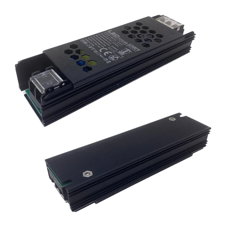 Alimentatore LED 12V 5A 24V AC 220V a DC Trasformatore sottile Convertitore super sottile da 60W per lampadina a strisce LED Driver LED 2,5A