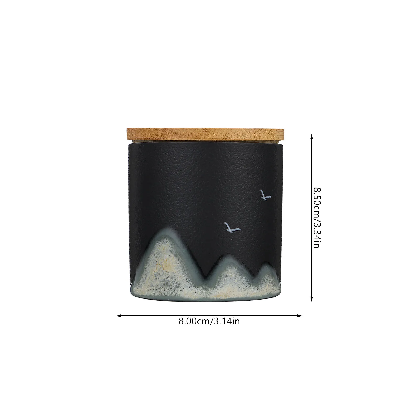 

1pc Sealing Tea Storage Jar Container Black Pottery Fresh Spice Keeper Loose Leaf Dry Hygienic Portable Practical Storage