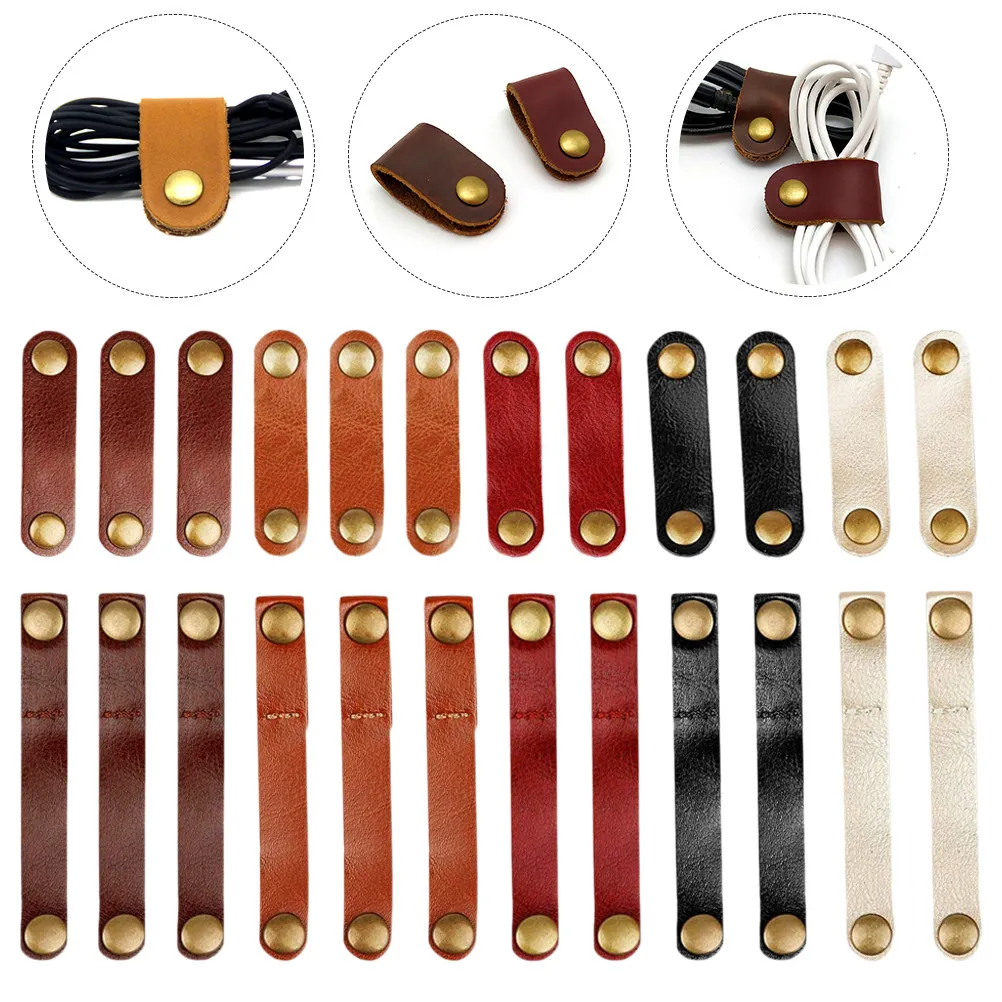 24Pcs Handmade Cable Winder Cord Organizer for Data Lines Earphone Straps USB Cords Tangle-Free Portable Wire Management