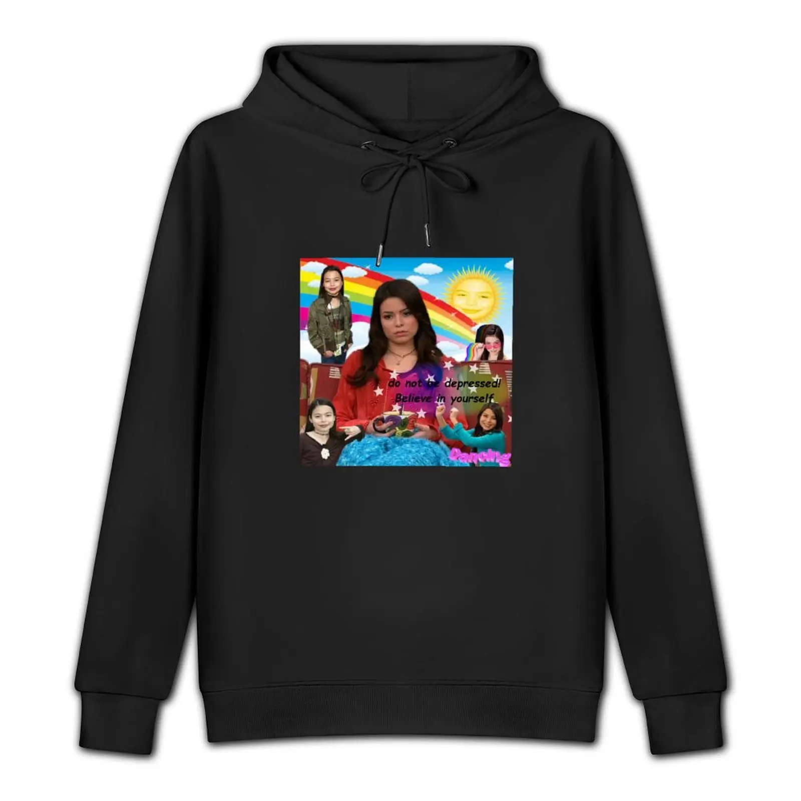 do not be depressed!! iCarly Miranda Cosgrove recommends Pullover Hoodie anime clothing mens hoodie