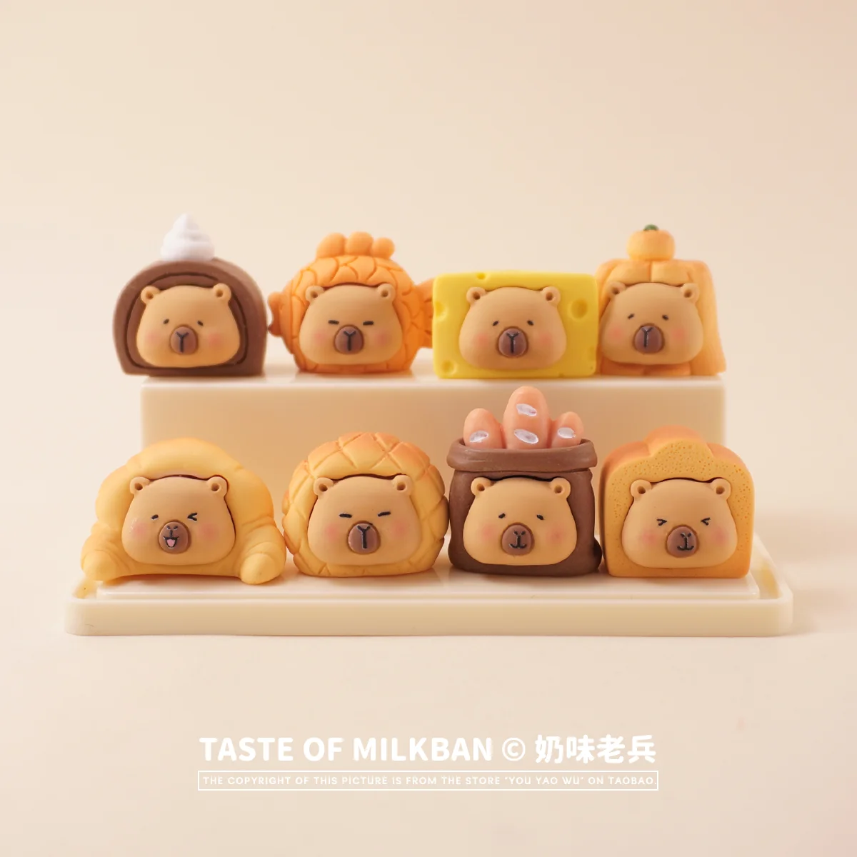 Capybara – Mini modèle Original de la série alimentaire, modèle de pain mignon, ornement de bureau, cadeau d'anniversaire et de noël pour enfants, 2025