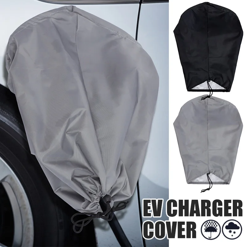 

Snow Rain Protection EV Charger Cover Waterproof Outdoor Dust Cover Drawstring All-inclusive Sun-proof Car Charging Port Cover