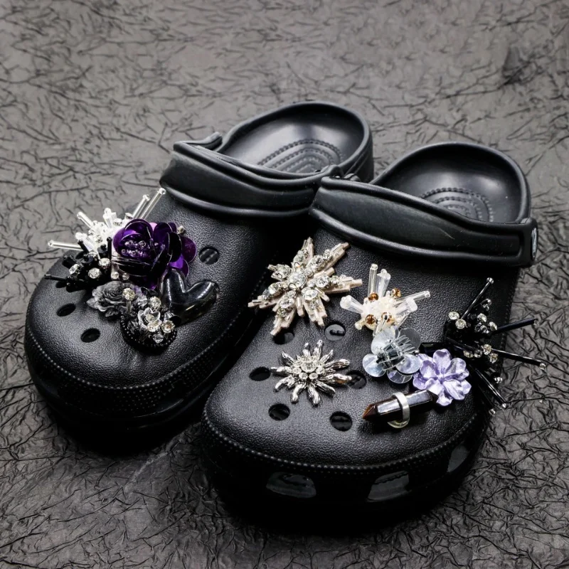 

New Advanced Feeling Shoes Charms Set Removable Rhinestone Colorful for Sandals Perfect Fashion Accessory for Xmas Gifts