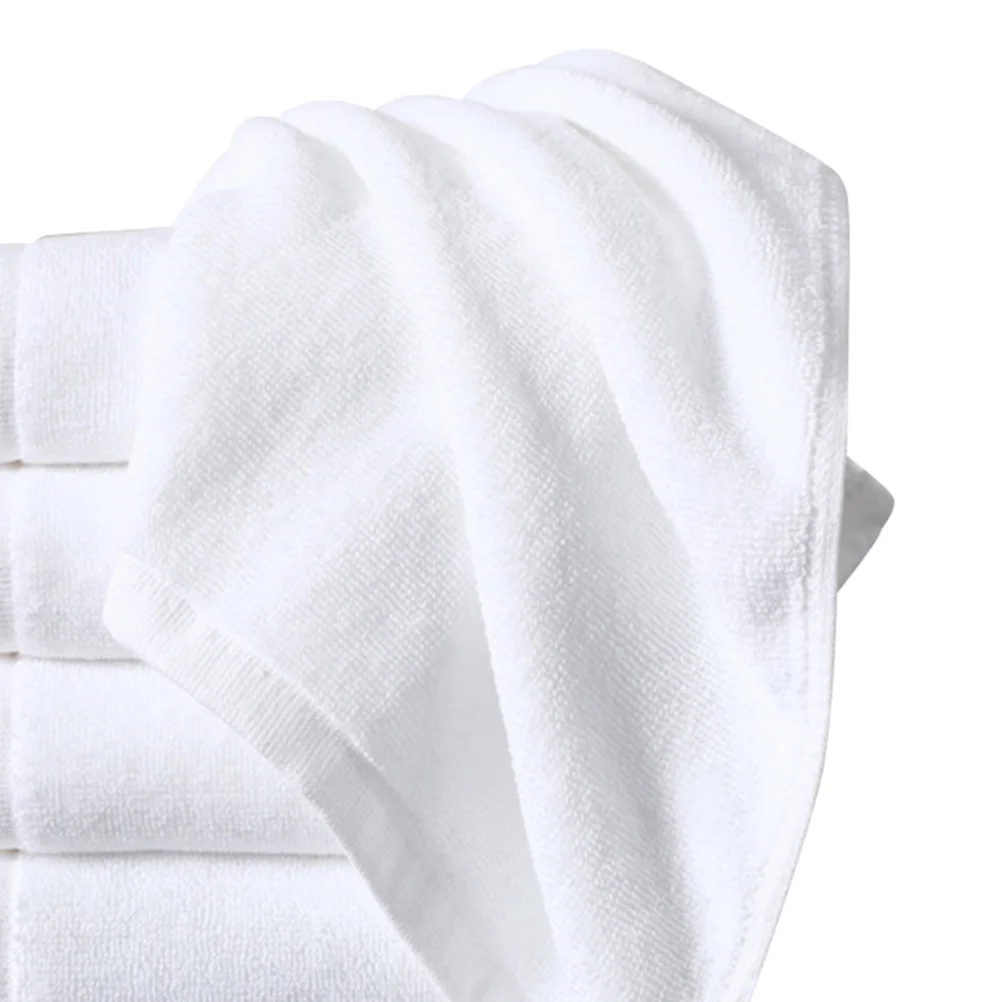 

3pcs White Cotton Bath Towels 100gsm 32x72cm Soft Absorbent Gym Bathroom Washcloths High Quality Bathing Hand Towels