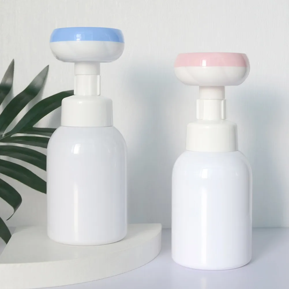 

2Pcs Compact Foaming Bottle Dispenser Travel Friendly Refillable Foam Pump Bottle for Body Wash Hair Mousse Shampoo Skin