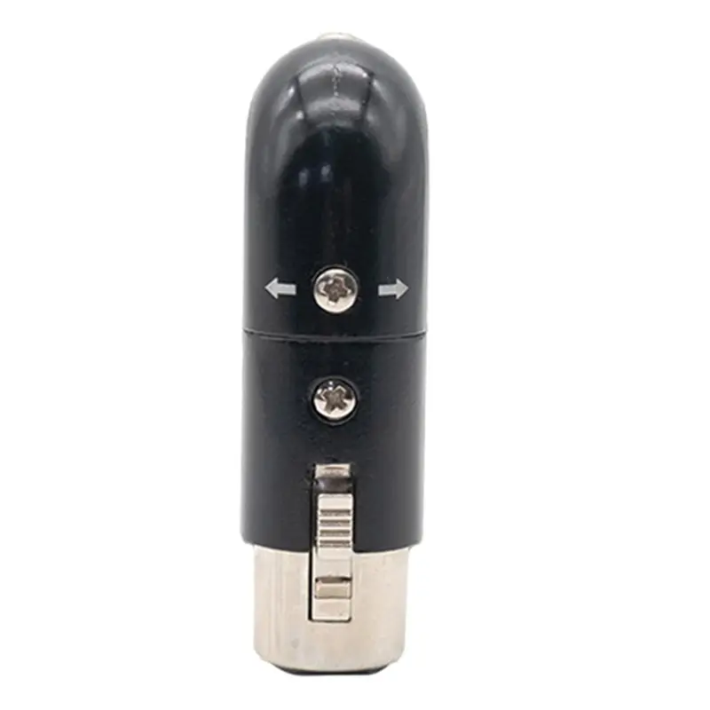 Rotatable L-Shaped XLR Adapter, 3-Pin Right Angle M/F