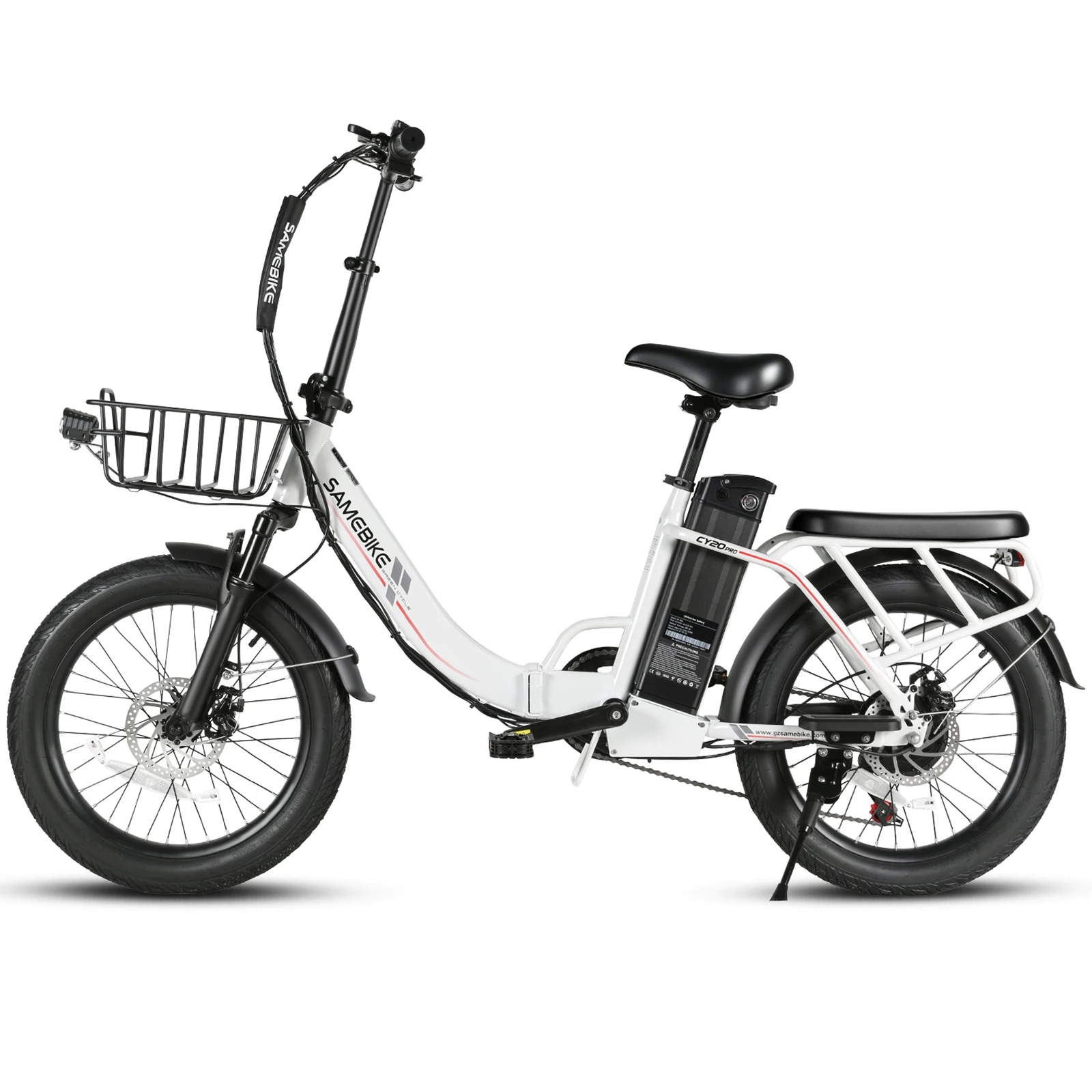 Samebike CY20 Faltbares Elektrofahrrad für Erwachsene, 20 Zoll City E-Bike mit 36V 12Ah Abnehmbarem Akku, 25km/h und 40-60km Reichweite