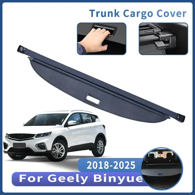 

Кронштейн багажника автомобиля для Geely Binyue SX11 Coolray 2018 ~ 2025 Proton X50, занавеска, задняя перегородка, выдвижная внутренняя автомобильная фурнитура