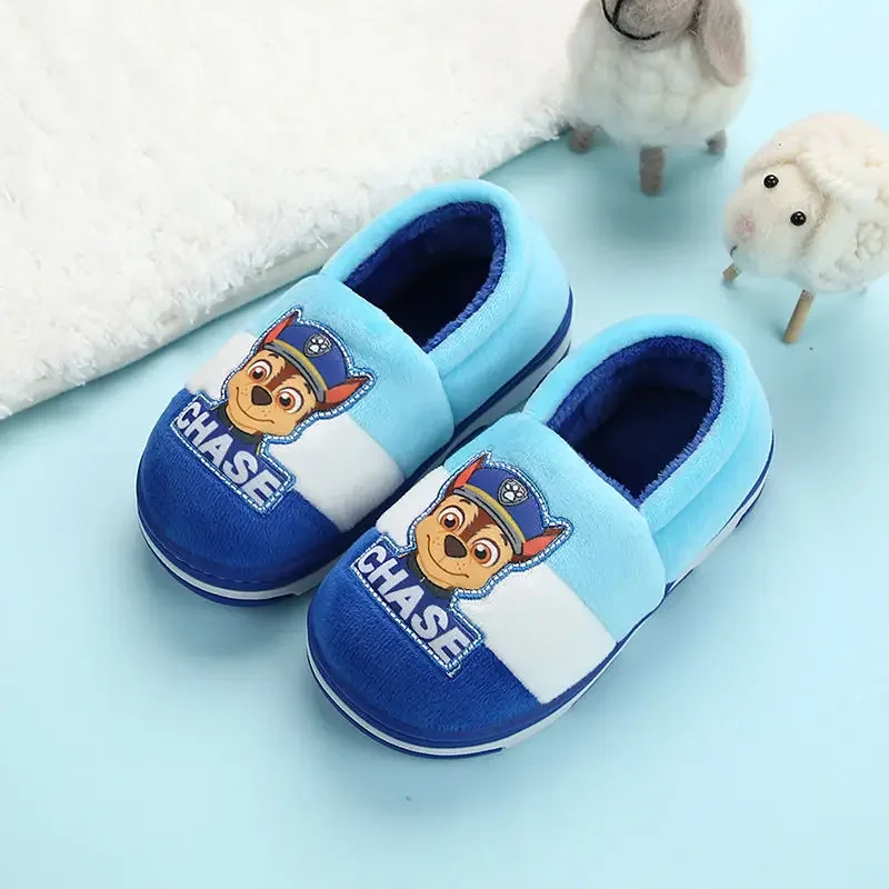 Paw Patrol Marshall Children Cotton Slippers Bag with Cute Winter Home Non-slip Boy Girl Child Baby Cotton Shoes Shipping Free