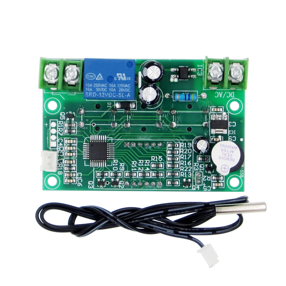 10 шт. W1301 светодиодный цифровой термостат контроль температуры термометр термоконтроллер модуль переключателя DC 12 В водонепроницаемый датчик NTC