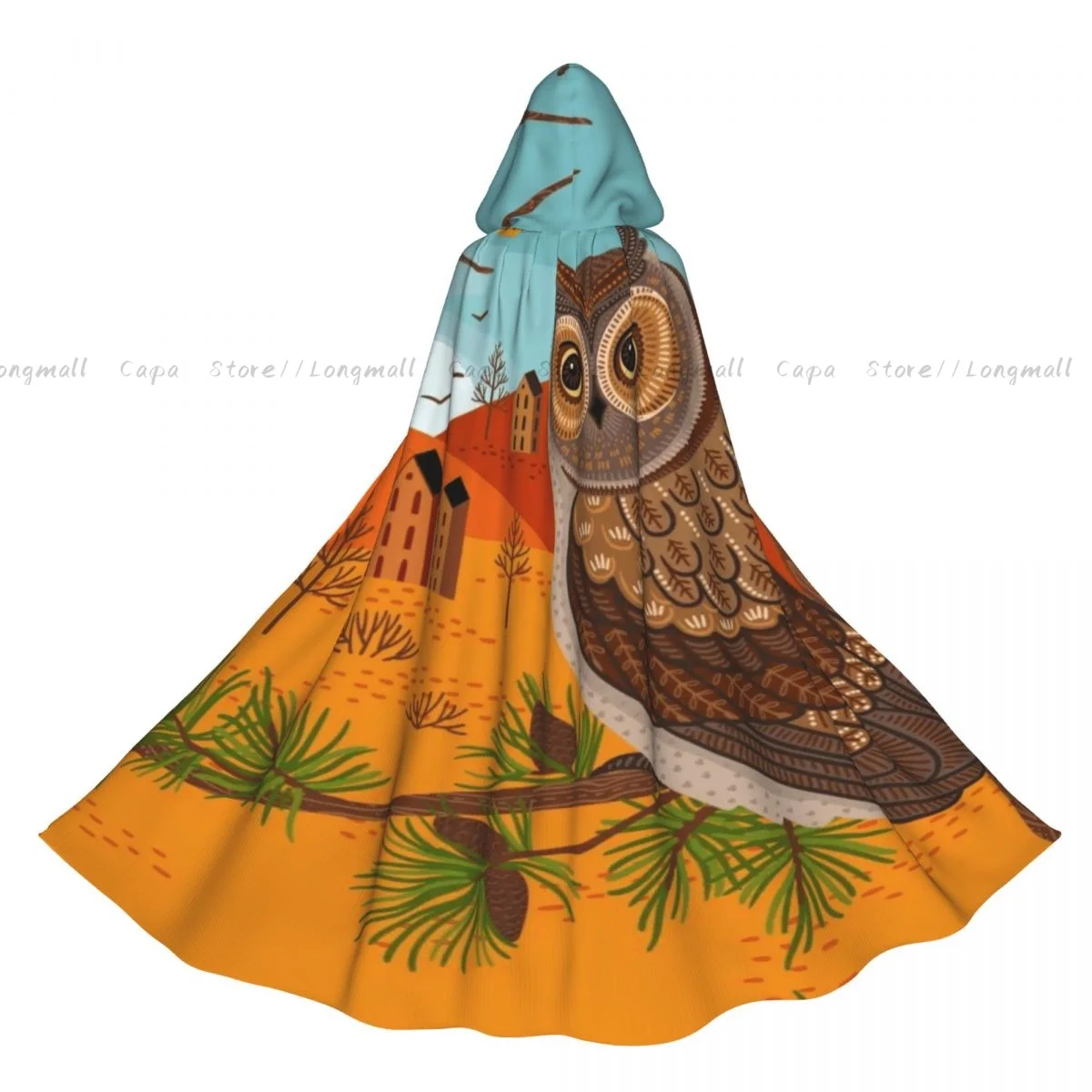 

Плащ ведьмы Сова в природу Хэллоуин Косплей Костюм Унисекс Плащ для взрослых Ретро Накидка в стиле ретро