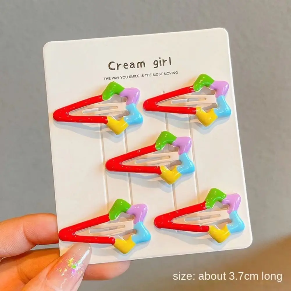 Модная милая заколка для волос BB, красочный подарок, заколка для волос с уткой, заколка для волос со звездой и цветком, детская заколка