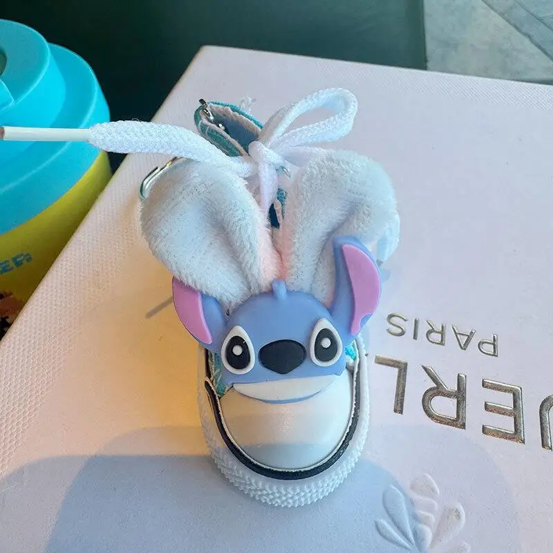 Disney Lilo i Stitch Stitch Kreatywne Uszy Płócienny Plusz Urocze Buty Brelok Małe Buty Mini Brelok Ozdoba do Plecaka Prezent dla Chłopca