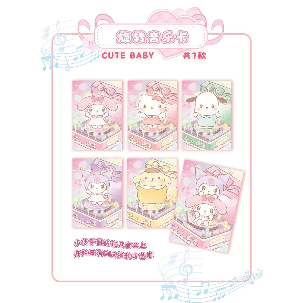 Tarjetas de colección genuinas de Kabao Sanrio, serie Polaroid de Tear Pull, diario de crecimiento IP de dibujos animados de Anime, tarjetas de personajes encantadores, juguetes, regalos