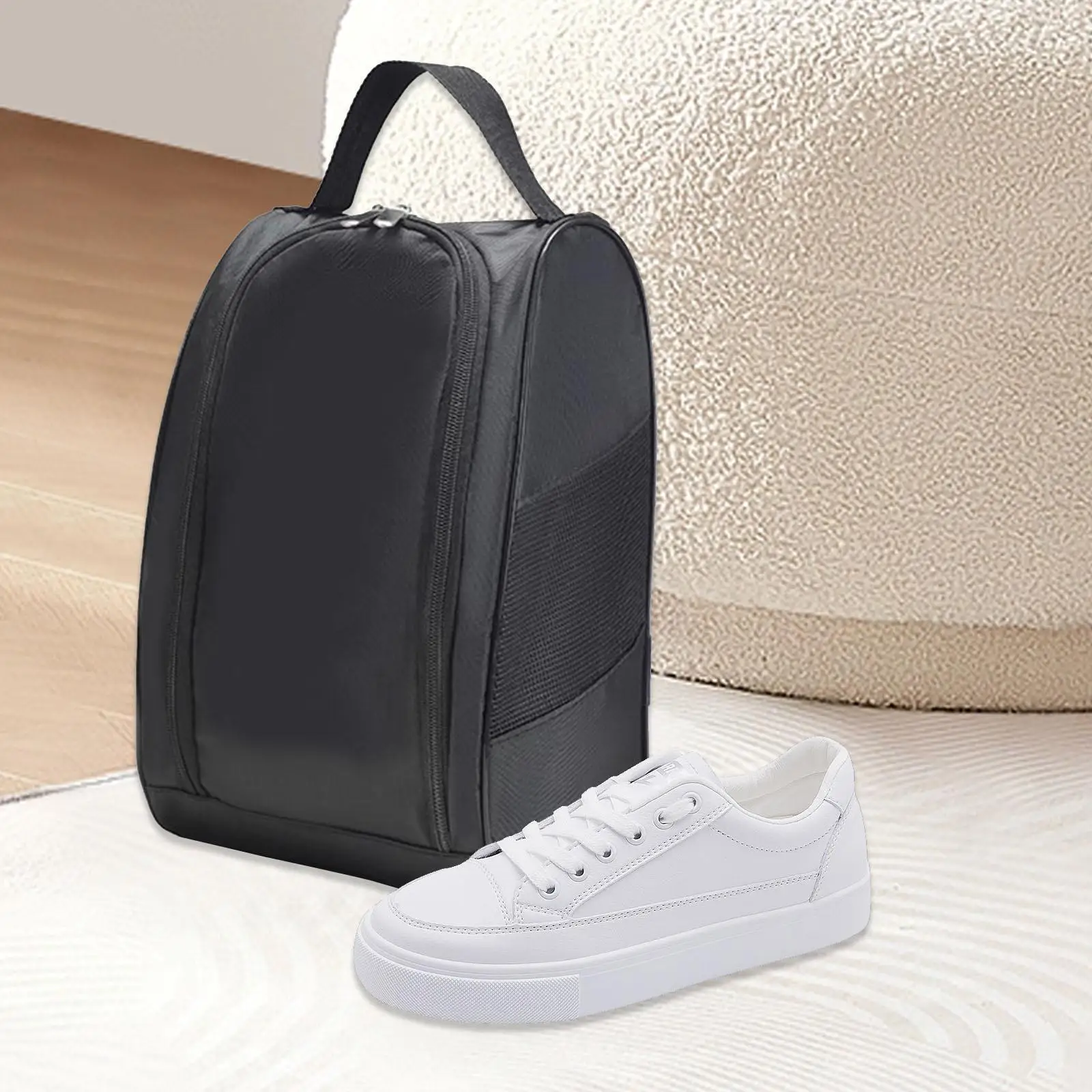 

Golf Shoes Bag for Men Women Outdoor Sports Oxford Cloth Zipper Storage Carrier for Travel Accessories