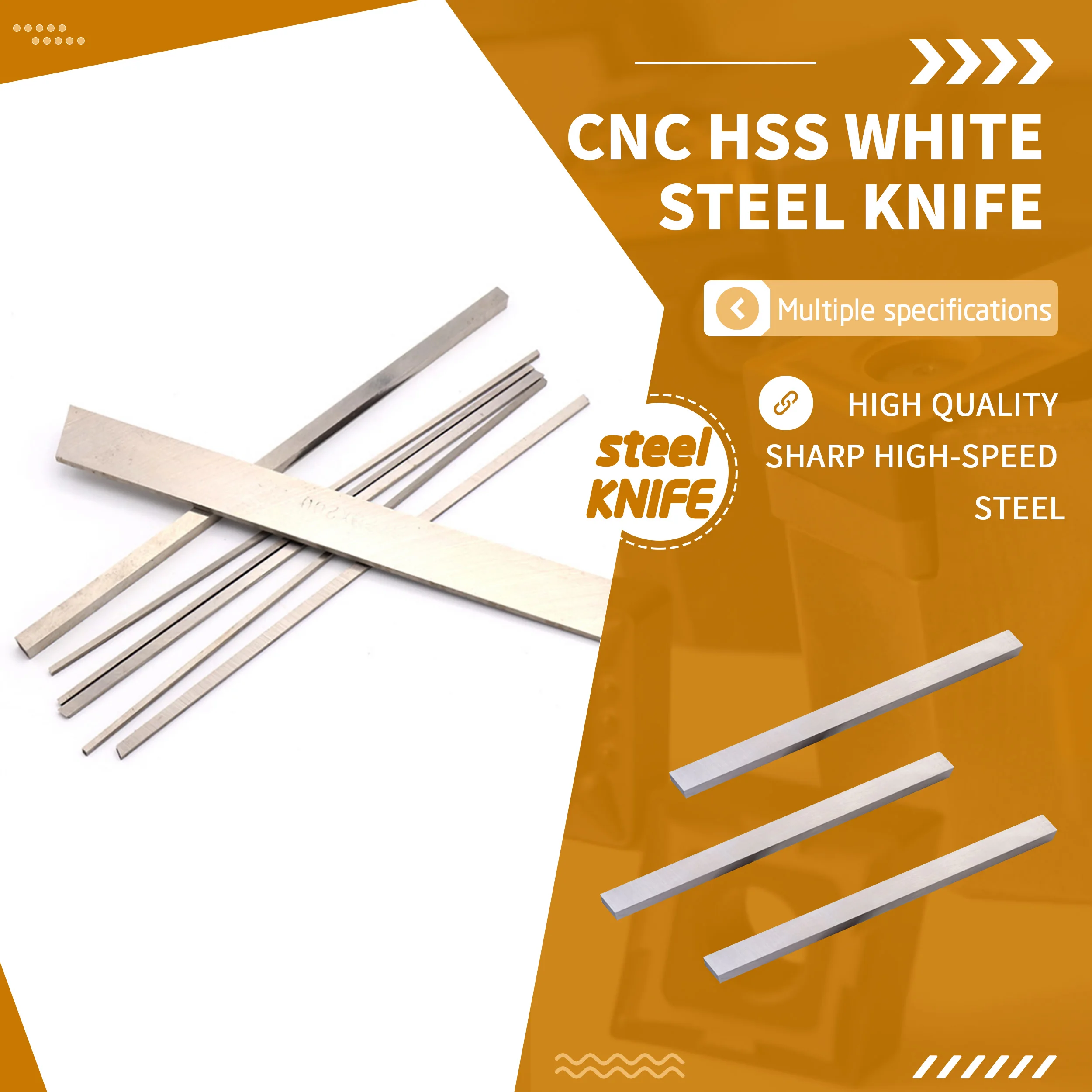 6x300mm 8/10/12/14/16/18/20*300 HSS White Steel Knifes High Speed Steel Tools DIY Knive Long Strip Square Raw Materials Embryo