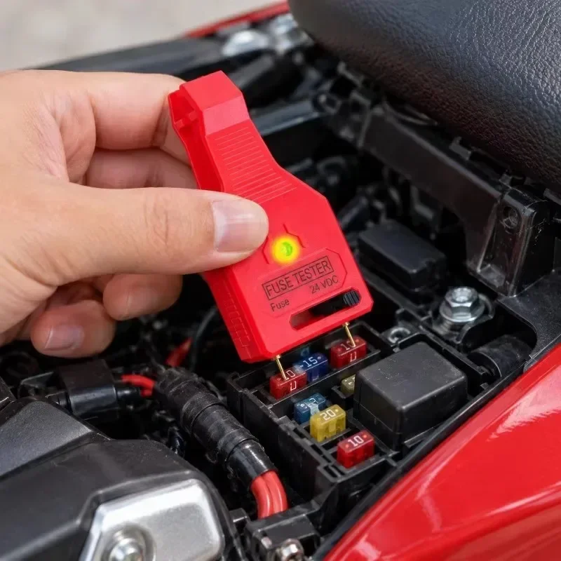 Mini/Standard Blade Car Tester Blade Puller for DC24V Multi-Functional  Car Fuse Checker Puller Removal Auto Fuse Tester Tools