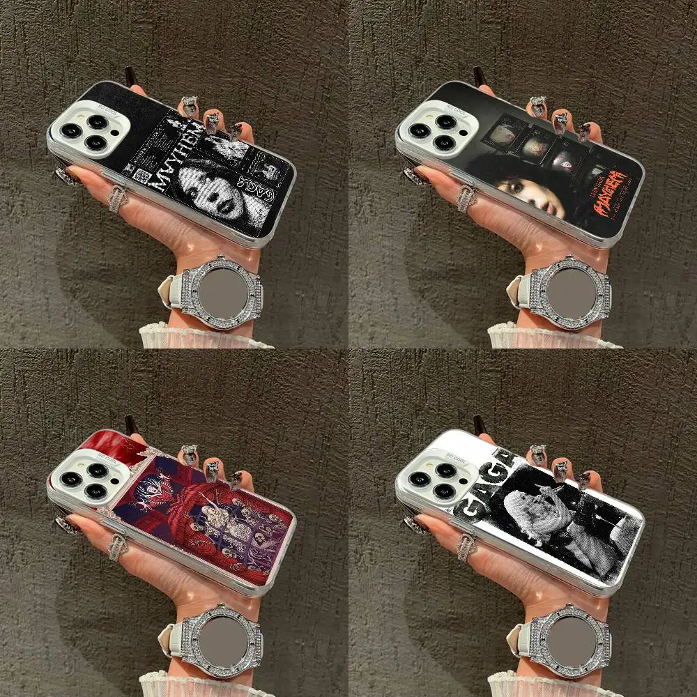 

L-Lady G-Gaga Mayhem Phone Case For iPhone 16,15,14,13,12,11,Mini,Pro,E,XS,SE4,MAX White IMD Box