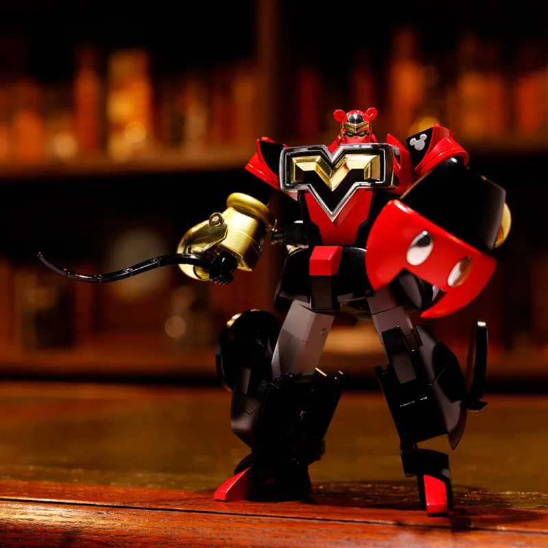 バンダイオリジナル超合金超変形ミッキーマウスアニメフィギュアおもちゃ男の子のためのクリスマスギフトグッズモデル装飾品