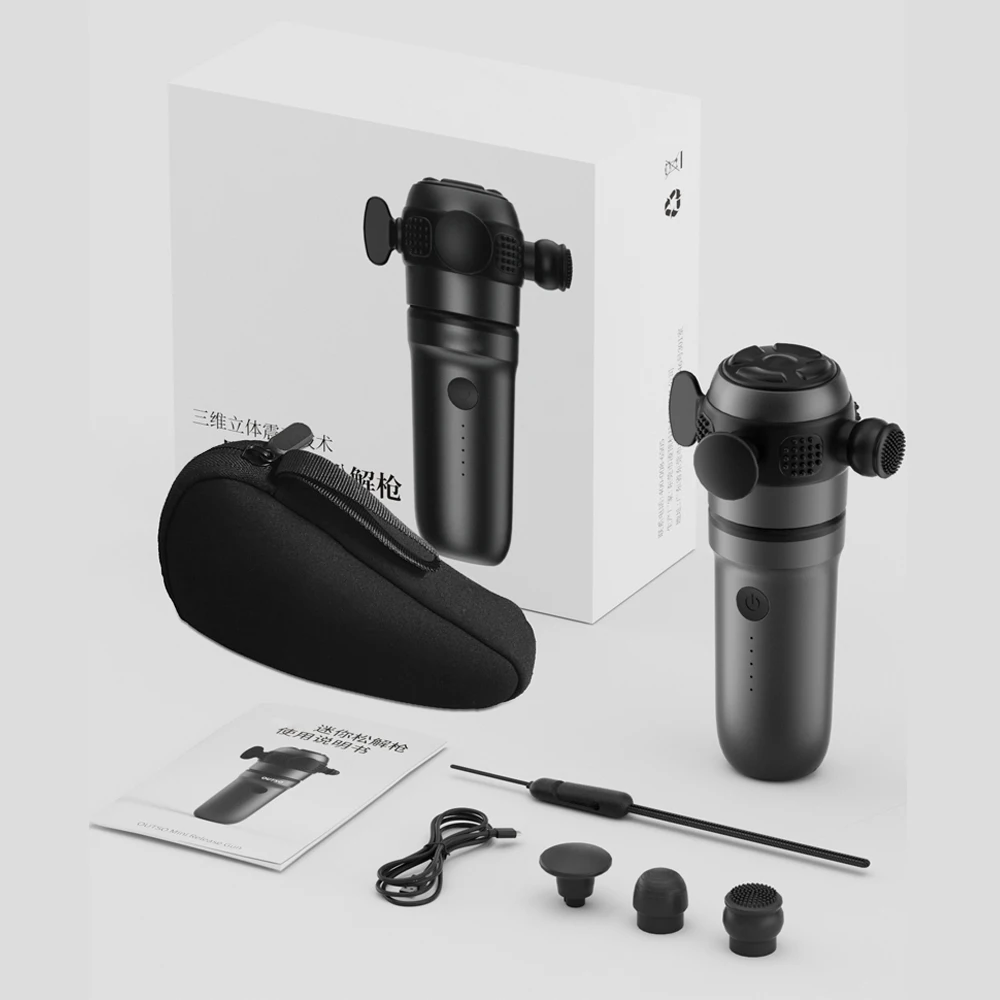 Mini 3D Fascia Gun High Frequency Vibration Deep Tissue Massage  Percussion Muscle Massager Fascia Masajeador For Body Legs Back