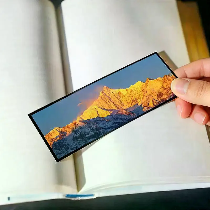 Creative Film Acrylic Bookmark Golden Mountain Under The Sun Book Page Clip Student Reading Mark Book Accessories School Gift