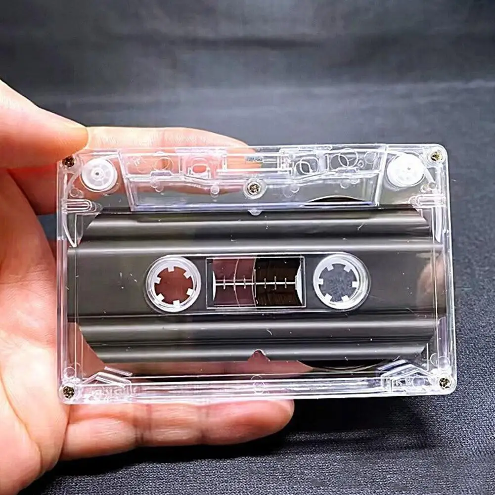 60 Minutes Standard Cassette Color Blank Tape Player With Magnetic Audio Tape Clear Storage Box For Speech Music Recording