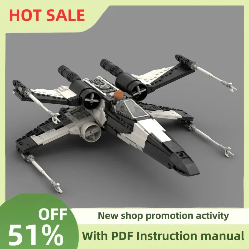 

New Famous Star Battle Movie Moc Partisan T-65 X Wing Fight Model Diy Creative Ideas Child Toy Birthday Gift Custom Puzzle