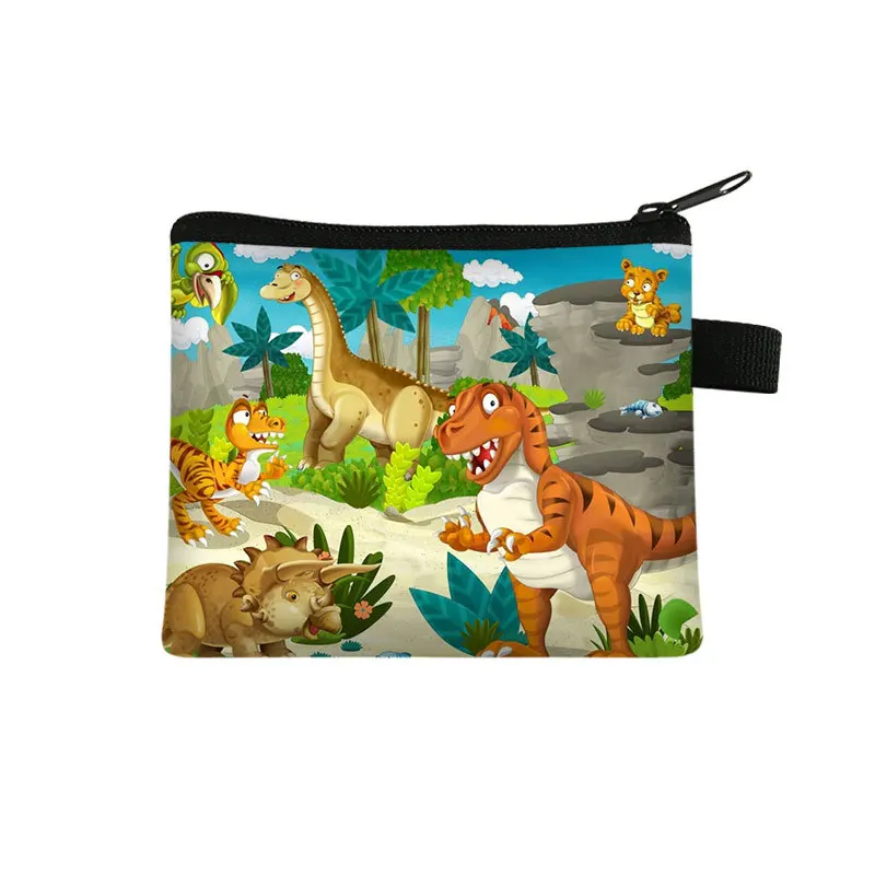 Dinosaur Coin Purse Cartoon Animal Dino Coin Wallet Boys Girls Storage Bag Mini Money Pocket Birthday Gifts