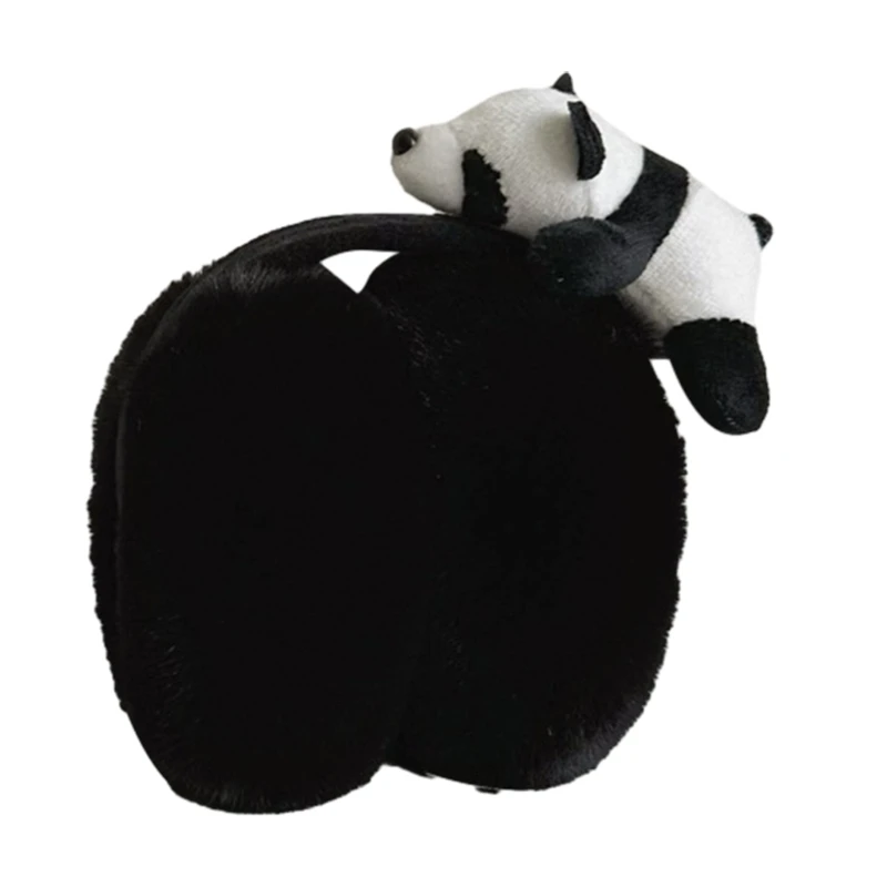 Cartoon Panda Ear Muffs for Women and Kids Girls Boys Ear Warmer Headband T8NB