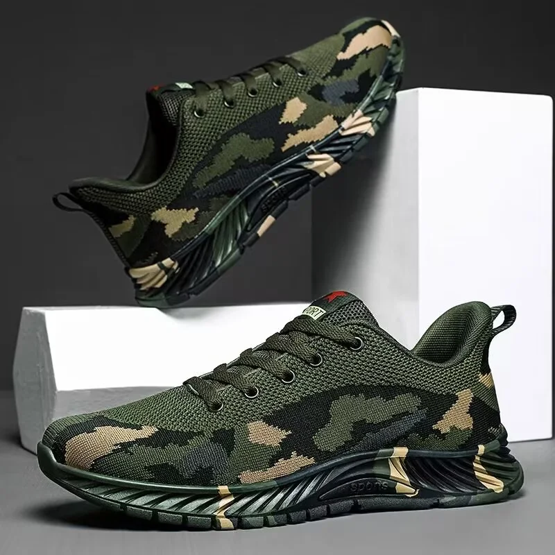 2024 Man Sports Shoes Casual Fashion Men Breathable Mesh Lightweight for Men Camouflage Sneakers Low-top Running Shoes New