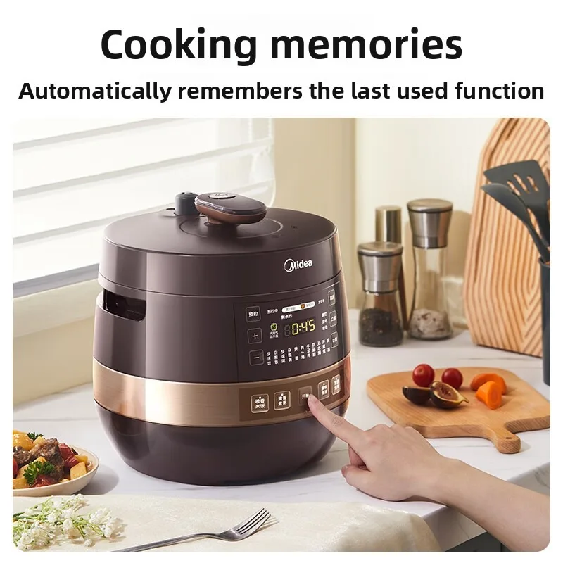 Midea Smart Electric Pressure Cooker 5L Dual Inner Pots 3 6 Servings Stainless Steel Pressure Cooker Large Pressure Cooker