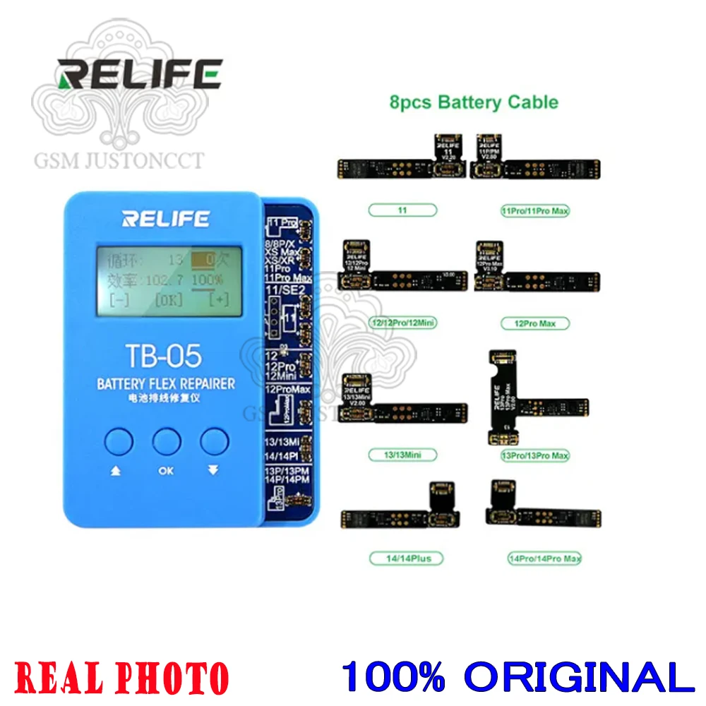 

RELIFE TB-05 Battery Cable Repair Instrument, Setup-free and Boot-free Adapt to Various Models for iPhone, IP8G-14PM