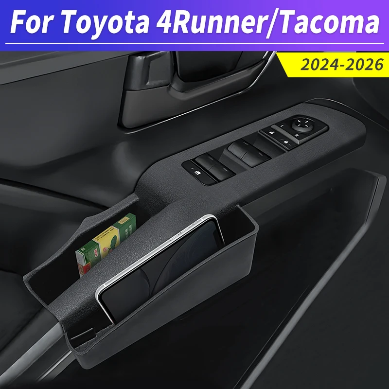 

For 2024 2025 2026 Toyota 4Runner Tacoma Glass Lifting Protective Pad With Storage Pocket Car Interior Dust-Proof Accessories