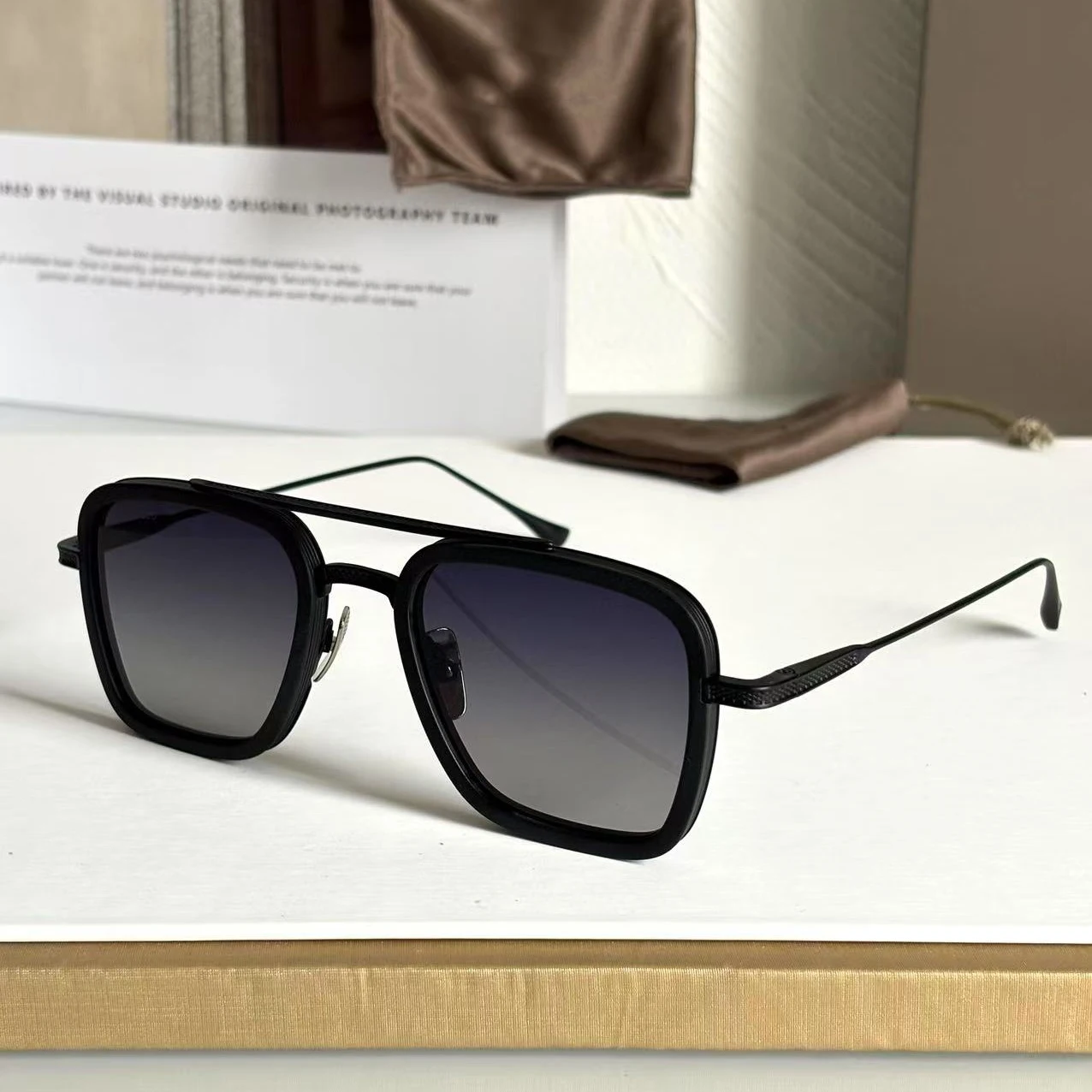 DT FLIGHT 006 Luxe heren- en dameszonnebril Topkwaliteit 18K Designer Brillen Acetaat UV400