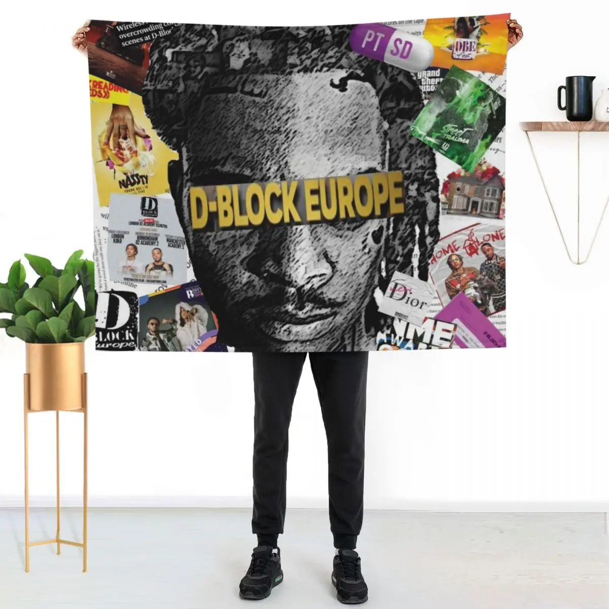D BLOCK EUROPE SCRAPBOOK Throw Blanket Personalized Gift Polar Travel funny gift Comforter blankets and throws Blankets