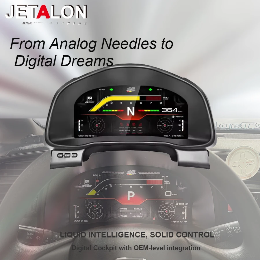 12.3 بوصة سيارة LCD أداة لهوندا صالح جاز لوحة ال سي دي العنقودية خريطة متعددة ملونة UI عالية عرض Carplay أندرويد السيارات