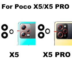 For Xiaomi Poco X5 Pro Back Camera Lens Glass Rear Cover With Glue Adhesive Replacement