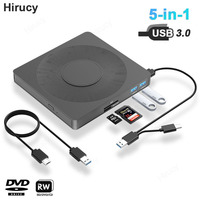 USB 3.0 Type-C External Optical Drive CD/DVD RW Burner Writer with TF SD Card Slots DVD Player Suitable For Laptop PC Notebook