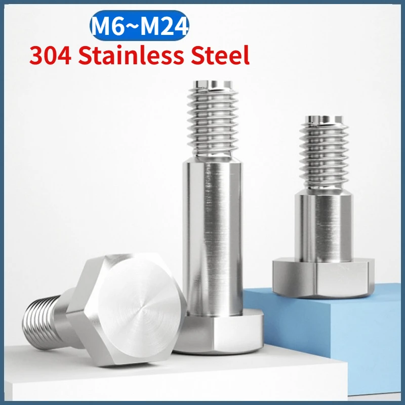 M6 M8 M10 M12 M14 M16 M24 304 Stainless Steel GB27 Hinged Bolt Outer Hex Head Shoulder Screw Bearing Bolt Plug Stuff Screws