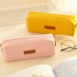 Creative Basic Square Pencil Bag Multifunction Large Capacity Pencil Case for School Student Stationery Organizer Supplies