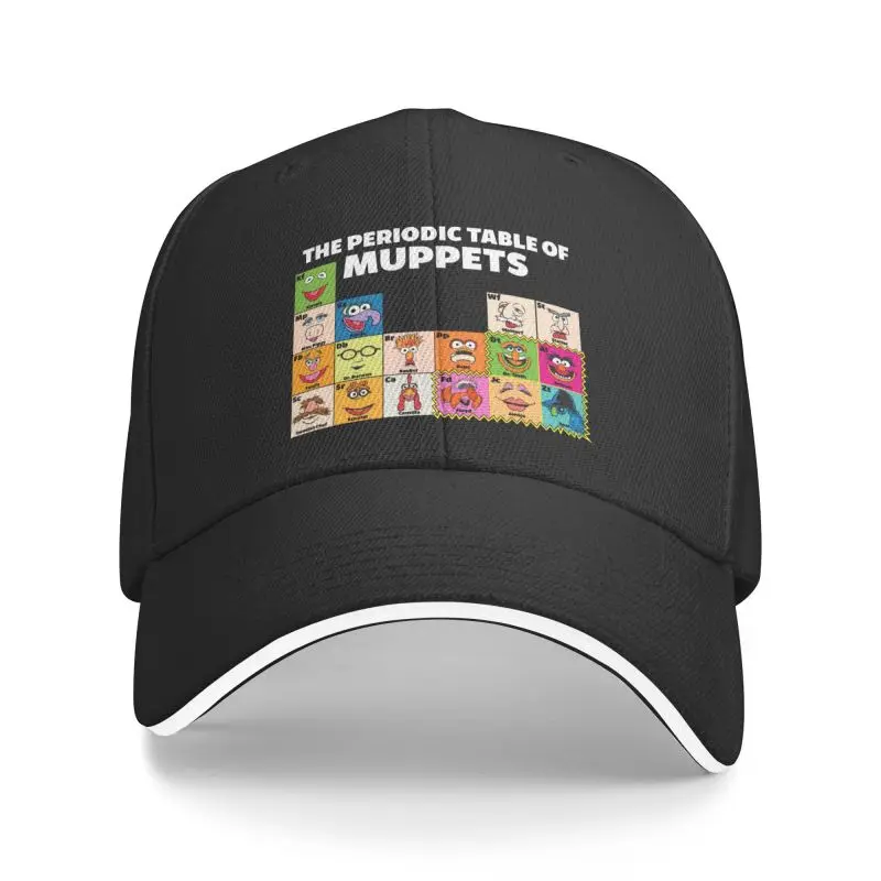 Custom Muppets Periodic Table Baseball Cap for Men Women Breathable Anime Cartoon Dad Hat Sports