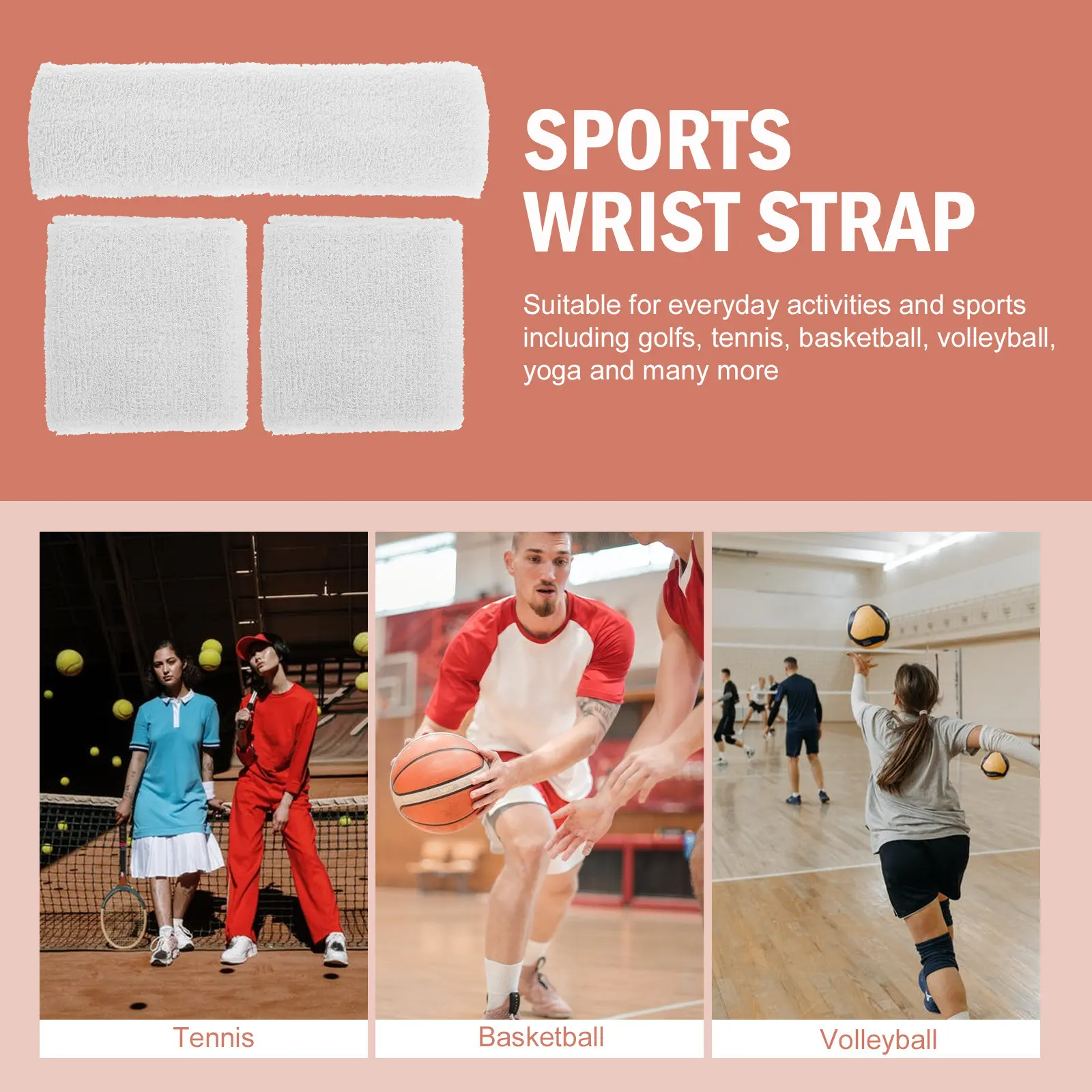 

1Set Sports Accessories Headband and Wristband Set Sturdy and Durable for Multiple Sports Including Yoga Fitness