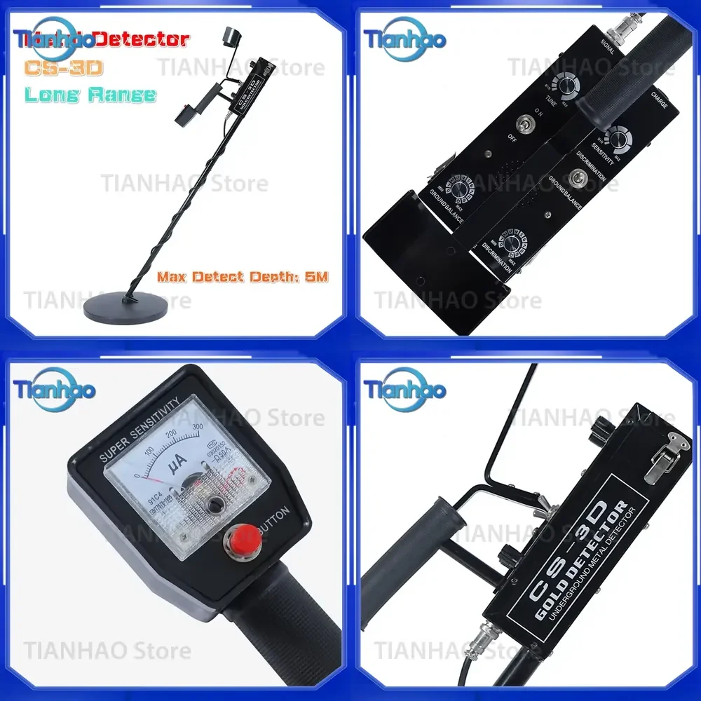 Hot Sales Long Range Metal Detector for Underground Gold Detection Silver Coin Scanner Prospecting with Ground Balance and