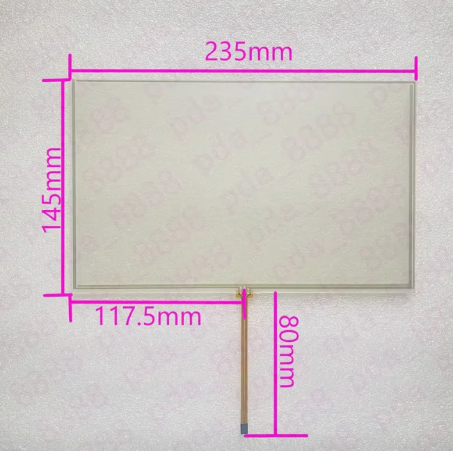 

10,2-дюймовый четырехпроводной резистор среднего выхода, сенсорный внешний экран для рукописного ввода, стекло 235 мм * 145 мм