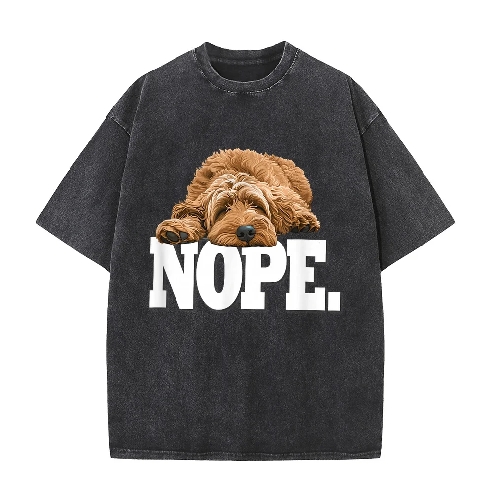 Mens & Funny Nope Napping Goldendoodle Doodle Lover T-Shirt Y2k Clothes Short Sleeve Tee Graphic Casual Essential Cotton T